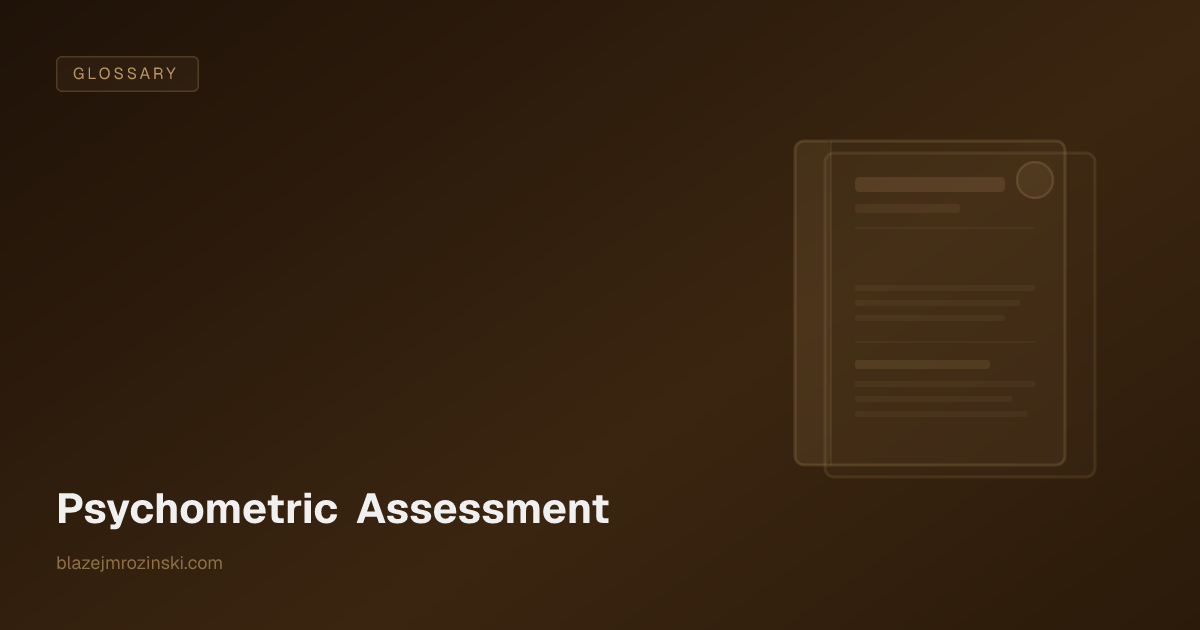 Psychometric Assessment